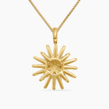 Starburst Pendant Necklace 18K Yellow Gold with Diamonds, 20mm