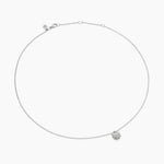 Petite Starburst Pendant Necklace in Sterling Silver with Diamonds, 10.5mm
