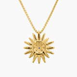 Starburst Pendant Necklace 18K Yellow Gold with Diamonds, 19mm