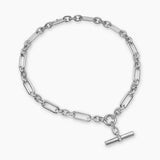 Lexington Chain Necklace in Sterling Silver with Diamonds, 9.8mm