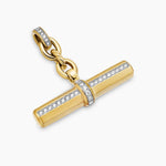 Lexington E/W Chain Necklace in 18K Yellow Gold with Diamonds, 6.5mm