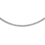 Sculpted Cable Necklace in Sterling Silver, 2.6mm