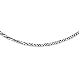 Sculpted Cable Necklace in Sterling Silver, 2.6mm