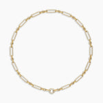 Lexington Chain Necklace in 18K Yellow Gold with Diamonds, 6.5mm