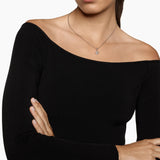 Star of David Pendant Necklace Sterling Silver with Diamonds, 12mm