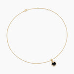 Petite DY Elements® Pendant Necklace in 18K Yellow Gold with Black Onyx and Pavé Diamonds