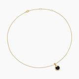Petite DY Elements® Pendant Necklace in 18K Yellow Gold with Black Onyx and Pavé Diamonds