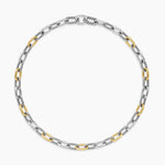 DY Madison® Chain Necklace in Sterling Silver with 18K Yellow Gold, 8.5mm