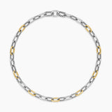 DY Madison® Chain Necklace in Sterling Silver with 18K Yellow Gold, 8.5mm