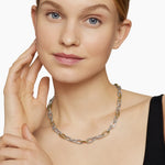 DY Madison® Chain Necklace in Sterling Silver with 18K Yellow Gold, 8.5mm
