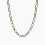 DY Madison® Chain Necklace in Sterling Silver with 18K Yellow Gold, 8.5mm