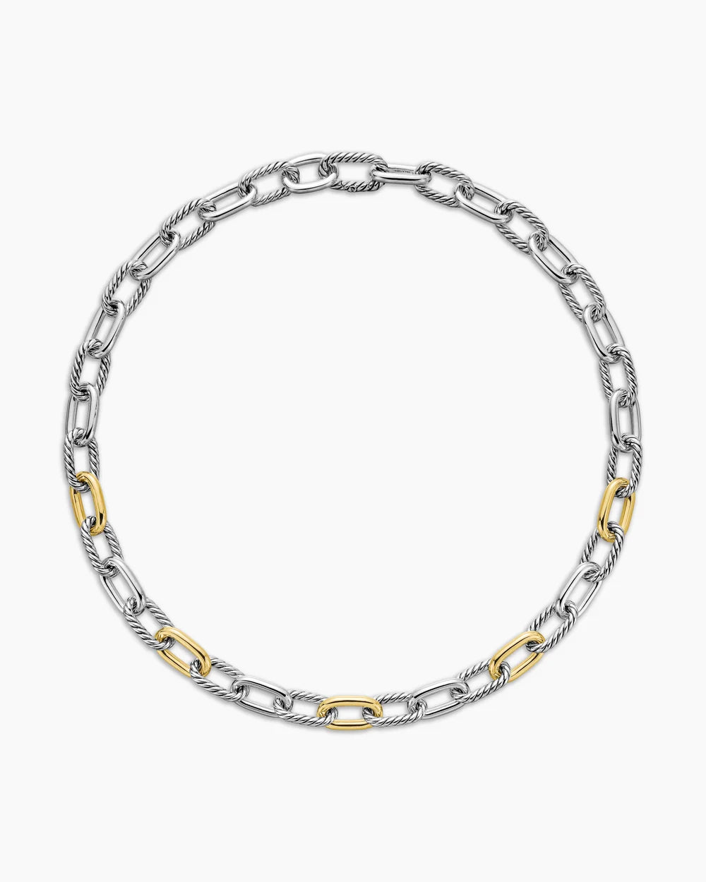 DY MADISON® CHAIN NECKLACE Sterling Silver with 18K Yellow Gold, 11mm