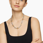 DY MADISON® CHAIN NECKLACE Sterling Silver with 18K Yellow Gold, 11mm