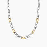DY MADISON® CHAIN NECKLACE Sterling Silver with 18K Yellow Gold, 11mm