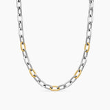 DY MADISON® CHAIN NECKLACE Sterling Silver with 18K Yellow Gold, 11mm