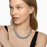 Sculpted Cable Necklace in Sterling Silver, 14mm