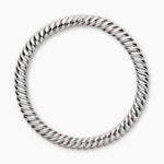 Sculpted Cable Necklace in Sterling Silver, 14mm