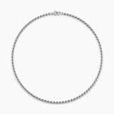SCULPTED CABLE CHAIN NECKLACE Sterling Silver, 3.7mm