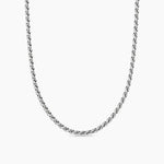 SCULPTED CABLE CHAIN NECKLACE Sterling Silver, 3.7mm