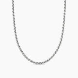 SCULPTED CABLE CHAIN NECKLACE Sterling Silver, 3.7mm