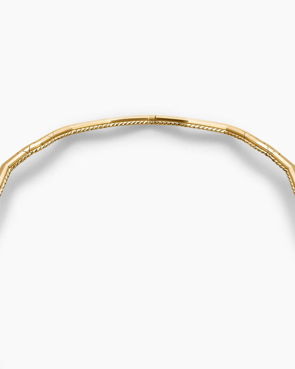 Zig Zag Stax Necklace in 18K Yellow Gold with Diamonds, 5mm