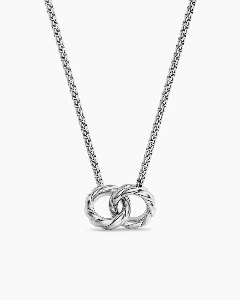 SCULPTED CABLE LINKED NECKLACE Sterling Silver, 9.2mm