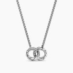 SCULPTED CABLE LINKED NECKLACE Sterling Silver, 9.2mm