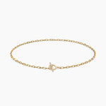 DY MADISON® PAVÉ TOGGLE CHAIN NECKLACE 18K Yellow Gold with Diamonds, 3mm