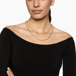 DY Madison® Pavé Bead Station Necklace 18K Yellow Gold with Diamonds, 3mm