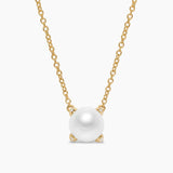PEARL CLASSICS NECKLACE 18K Yellow Gold with Diamonds, 6.5mm