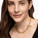 DY MERCER® TOGGLE CHAIN NECKLACE 18K Yellow Gold with Diamonds, 8mm