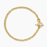 DY MERCER® TOGGLE CHAIN NECKLACE 18K Yellow Gold with Diamonds, 8mm