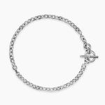 DY MERCER® TOGGLE CHAIN NECKLACE Sterling Silver with Diamonds, 8mm