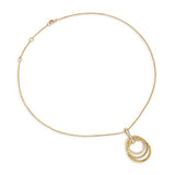 Crossover Trio Pendant Necklace in 18K Yellow Gold with Diamonds, 24mm