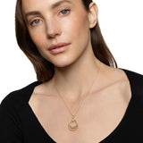 Crossover Trio Pendant Necklace in 18K Yellow Gold with Diamonds, 24mm
