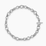 DY MERCER® CHAIN NECKLACE Sterling Silver with Diamonds, 8mm