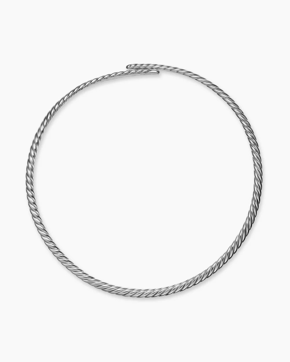 SCULPTED CABLE FLEX NECKLACE Sterling Silver, 5mm