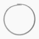SCULPTED CABLE FLEX NECKLACE Sterling Silver, 5mm