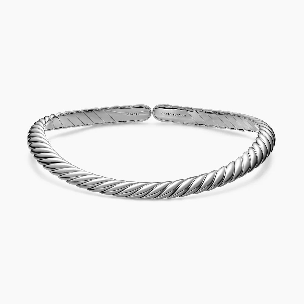 SCULPTED CABLE FLEX NECKLACE Sterling Silver, 11mm
