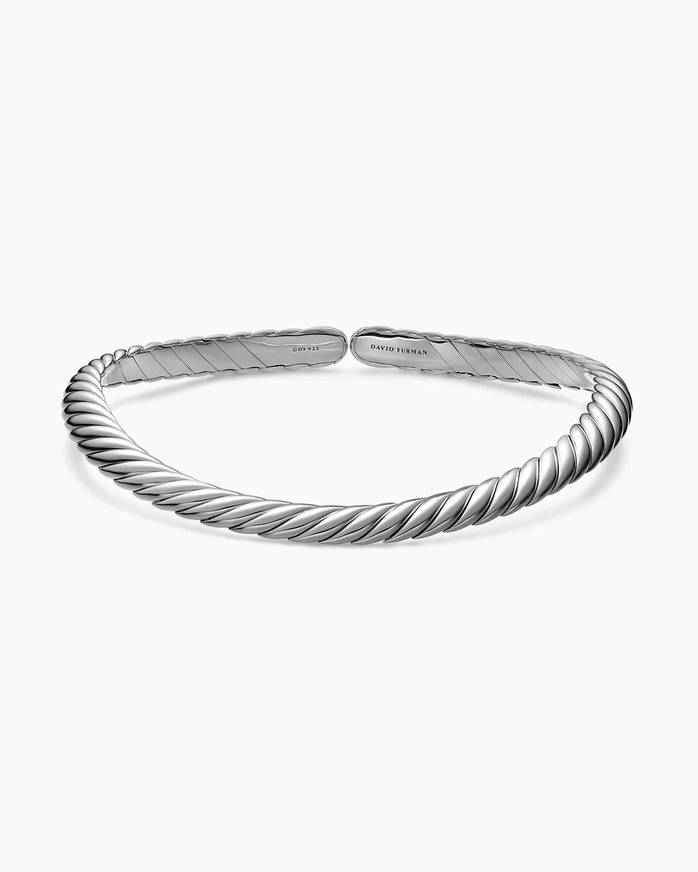 SCULPTED CABLE FLEX NECKLACE Sterling Silver, 11mm