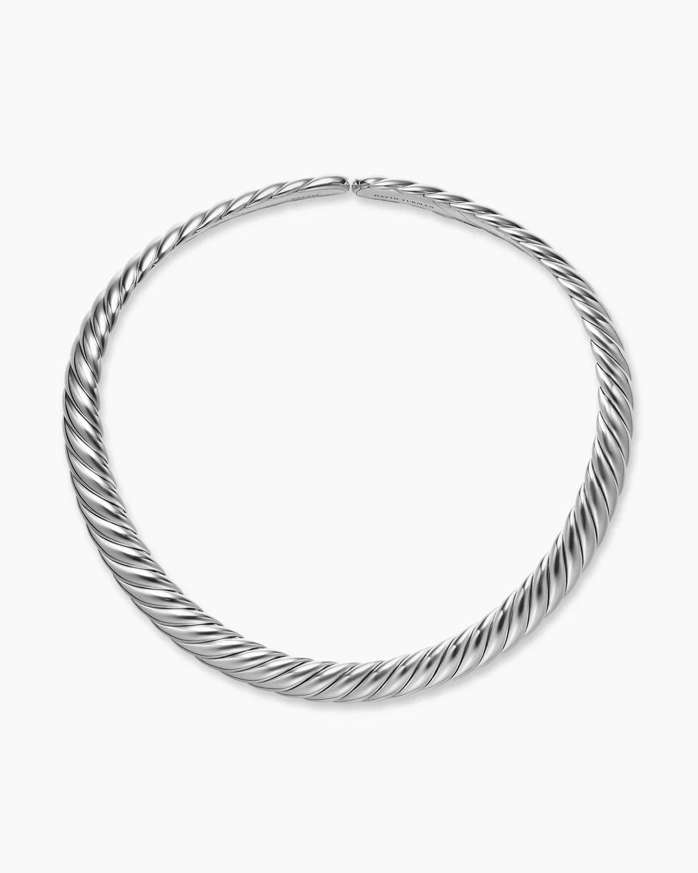SCULPTED CABLE FLEX NECKLACE Sterling Silver, 11mm