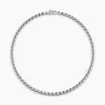 SCULPTED CABLE CHAIN NECKLACE Sterling Silver, 5.7mm