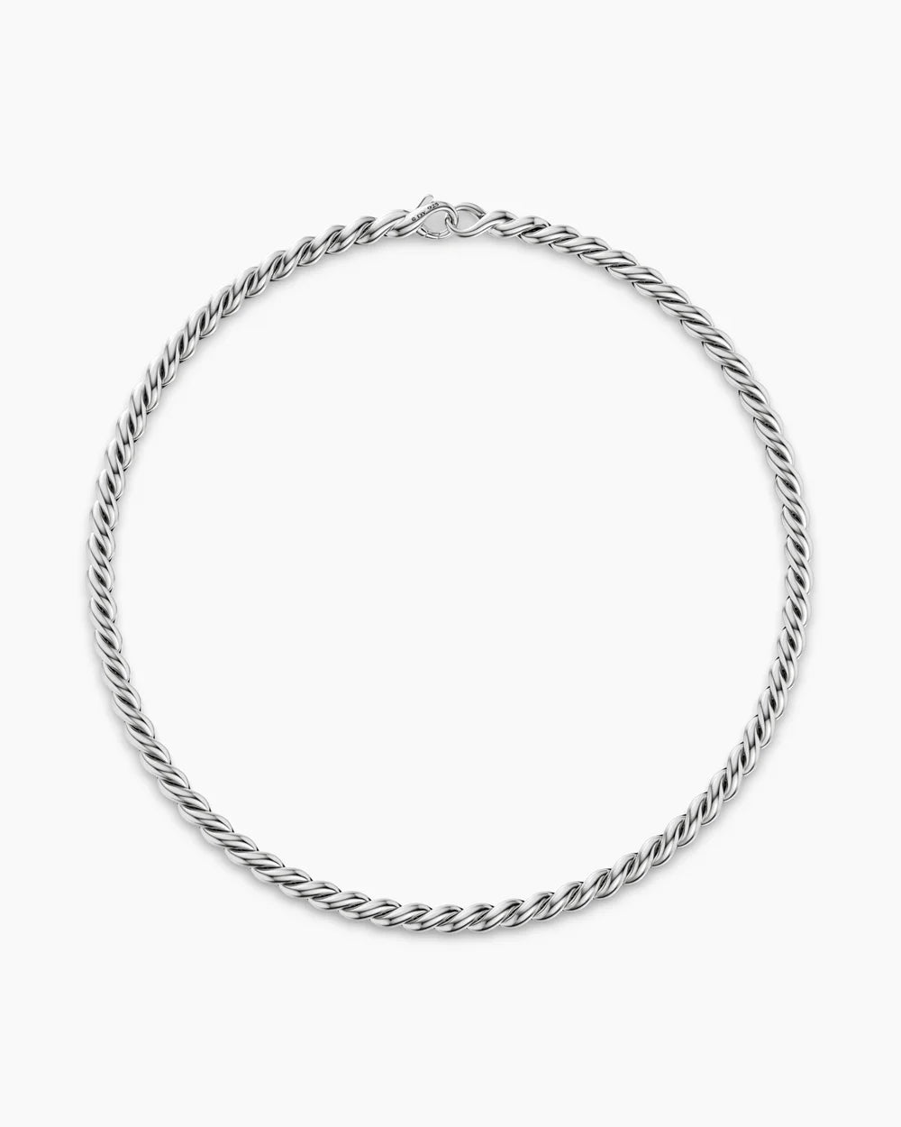 SCULPTED CABLE CHAIN NECKLACE Sterling Silver, 5.7mm