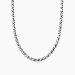 SCULPTED CABLE CHAIN NECKLACE Sterling Silver, 5.7mm