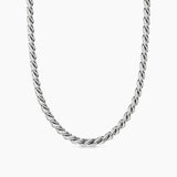 SCULPTED CABLE CHAIN NECKLACE Sterling Silver, 5.7mm