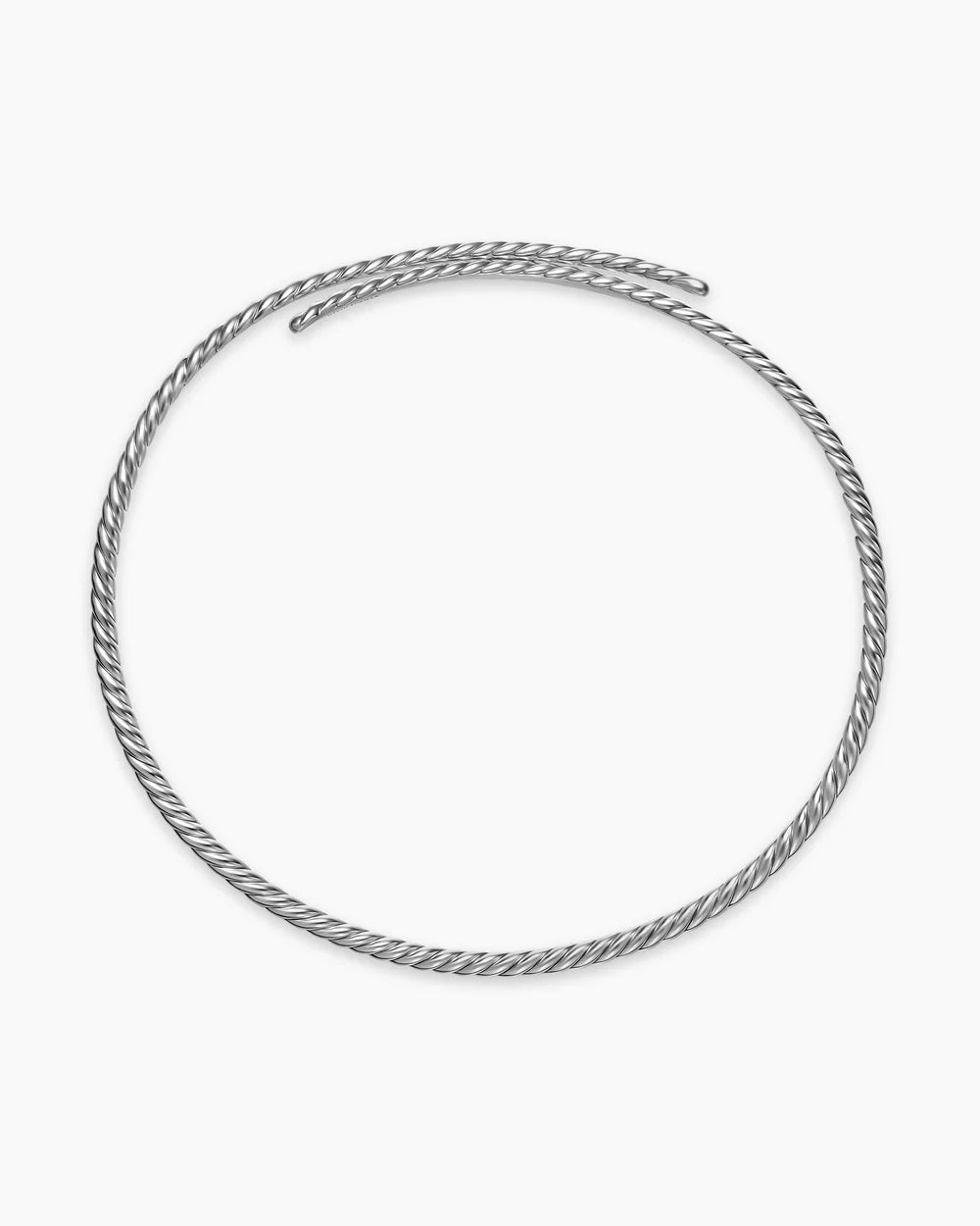 SCULPTED CABLE FLEX NECKLACE Sterling Silver, 3.5mm