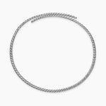 SCULPTED CABLE FLEX NECKLACE Sterling Silver, 3.5mm