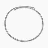 SCULPTED CABLE FLEX NECKLACE Sterling Silver, 3.5mm