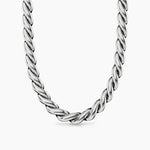 SCULPTED CABLE CHAIN NECKLACE Sterling Silver, 10mm