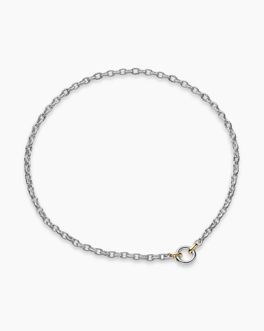 DY MERCER® PETITE CHAIN NECKLACE Sterling Silver with 18K Yellow Gold, 4.5mm